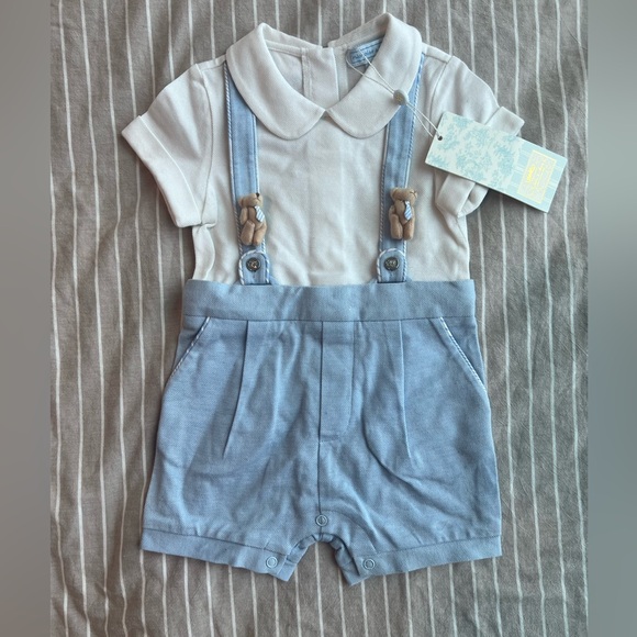 Nicholas & Bears Baby Onesie, Size 9m - Picture 2 of 7